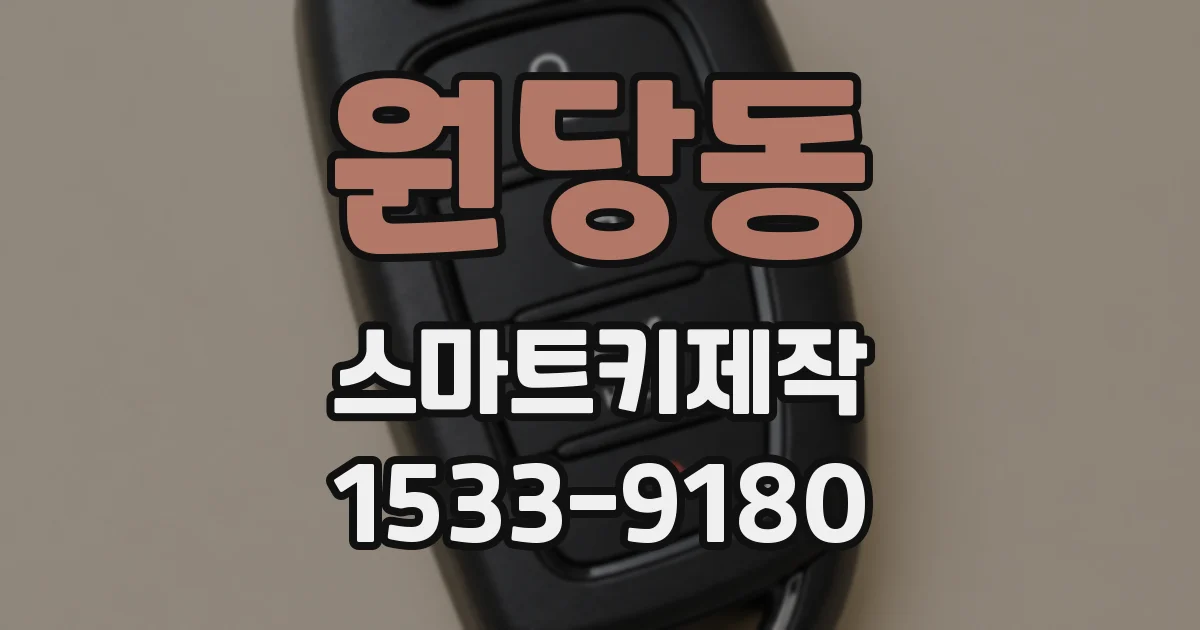 원당동 스마트키제작