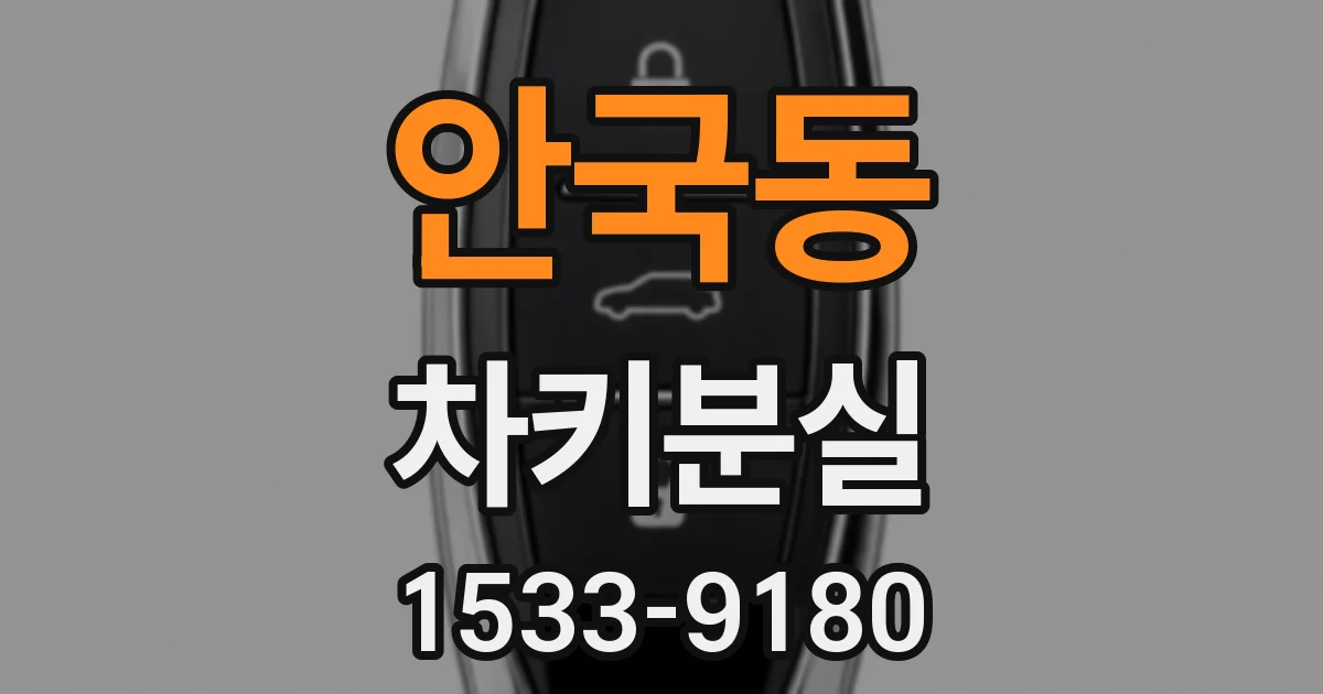 안국동 차키분실