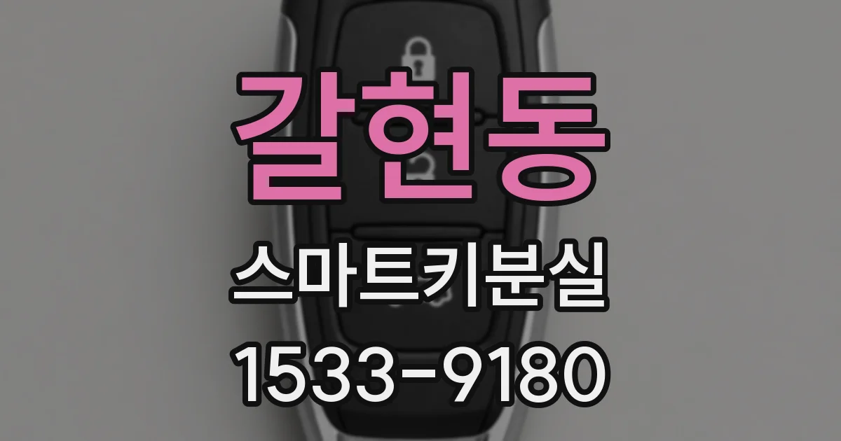 갈현동 스마트키분실