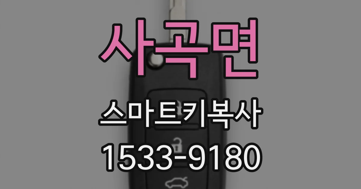 사곡면 스마트키복사