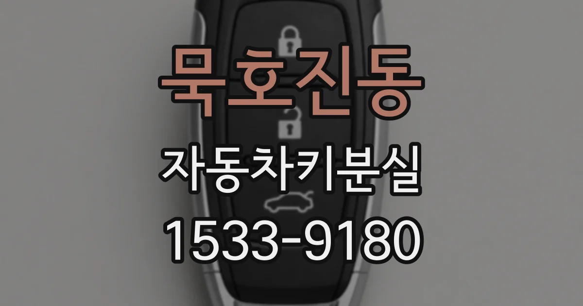 묵호진동 자동차키분실