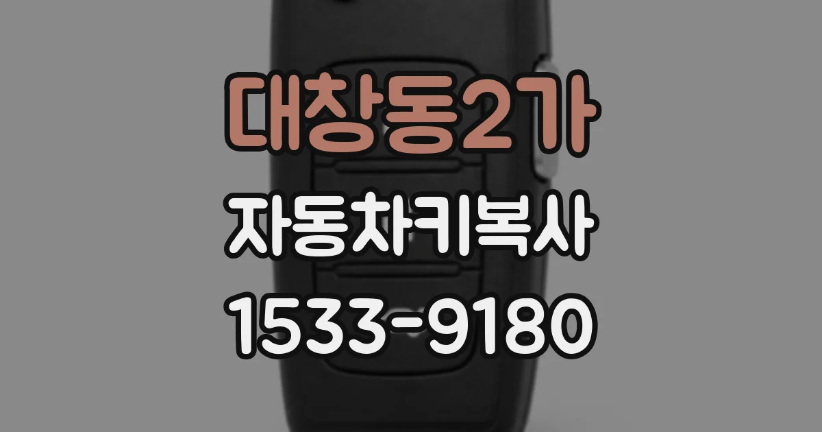 대창동2가 자동차키복사