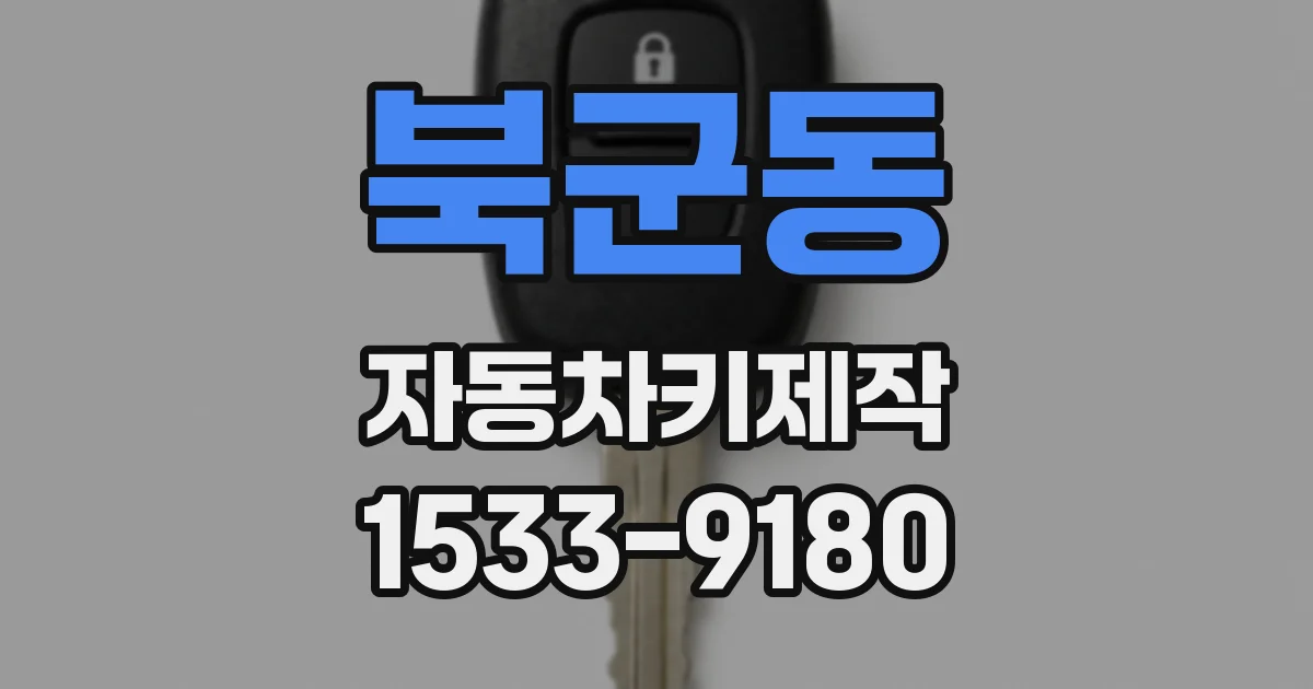 북군동 자동차키제작