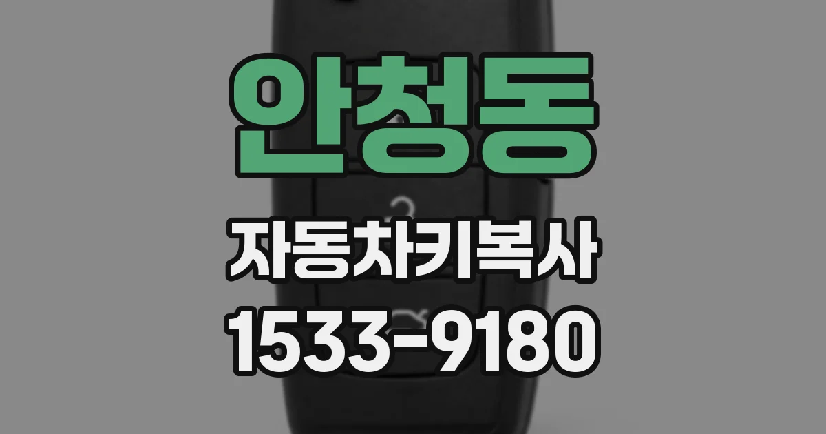 안청동 자동차키복사