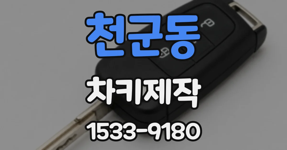 천군동 차키제작