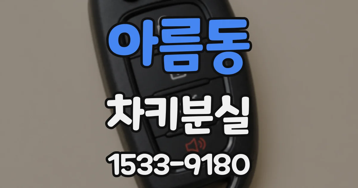아름동 차키분실