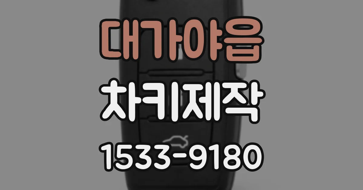 대가야읍 차키제작