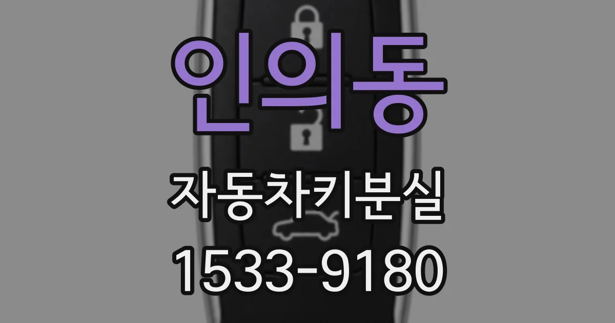 인의동 자동차키분실