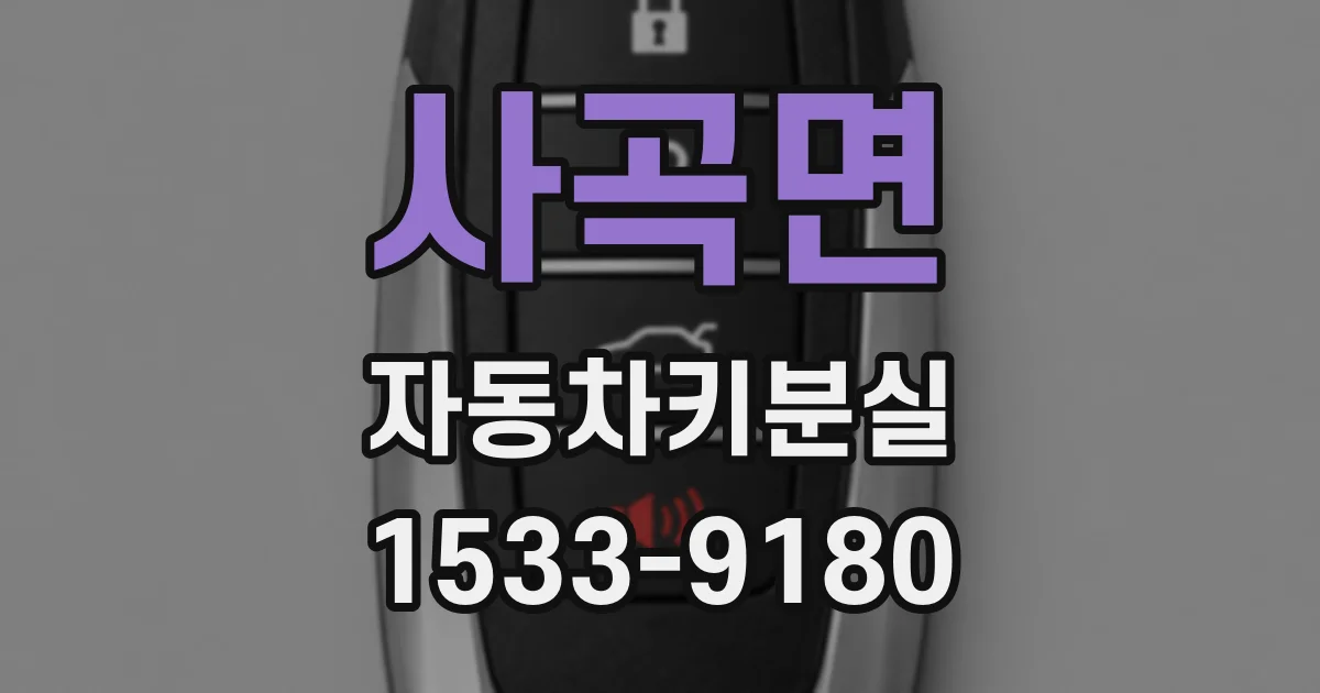사곡면 자동차키분실