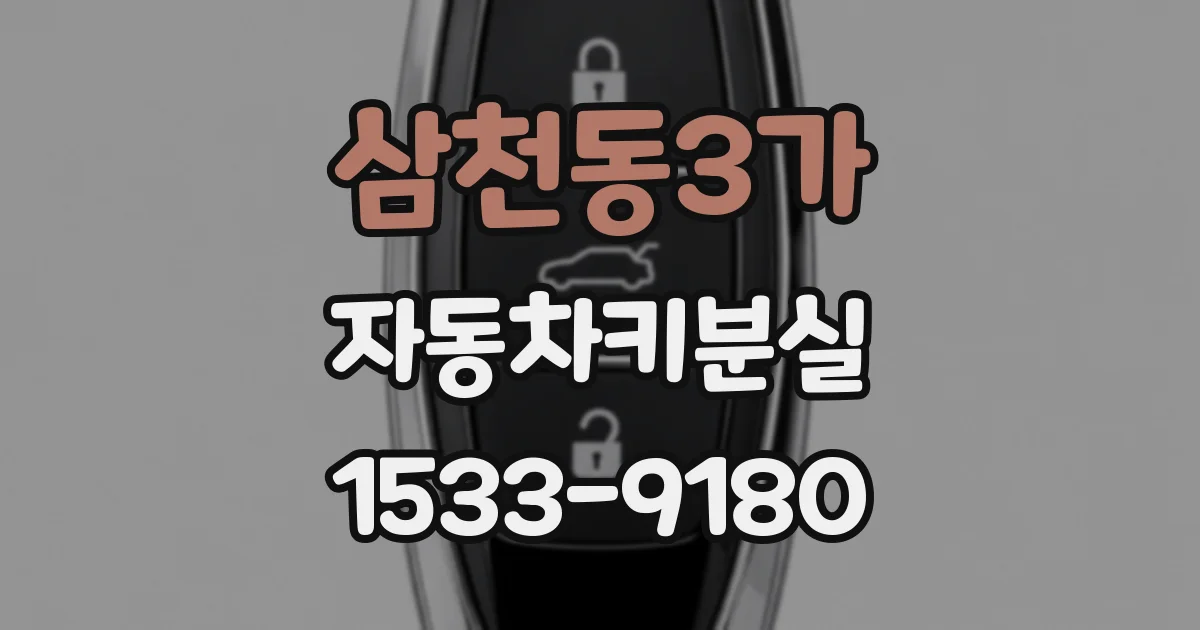 삼천동3가 자동차키분실