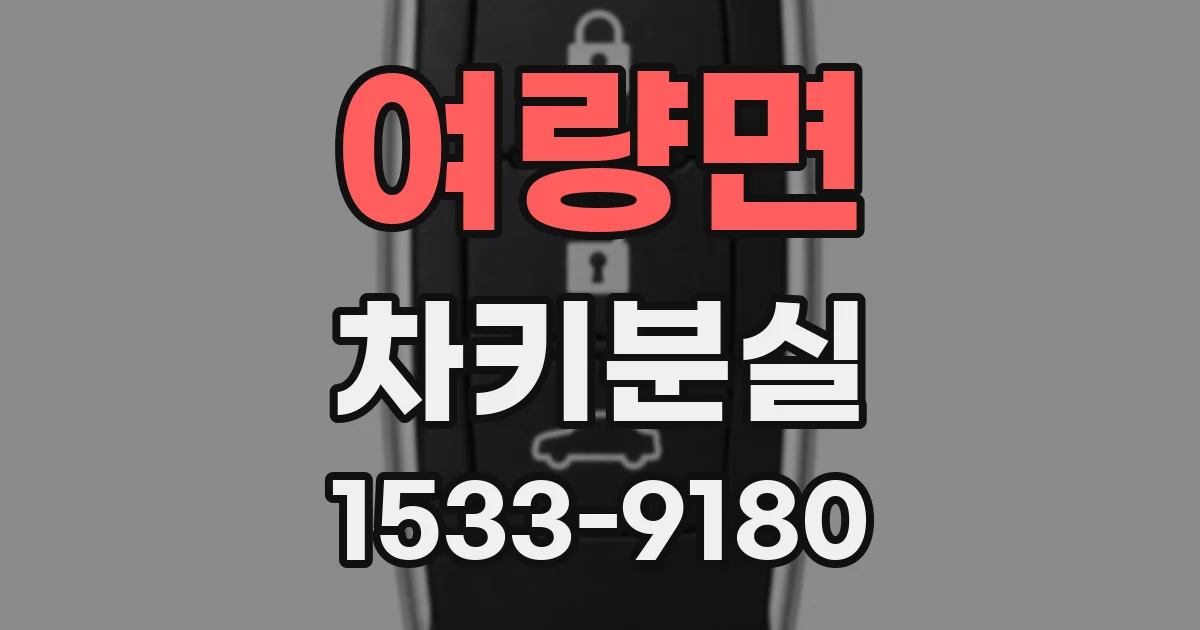 여량면 차키분실