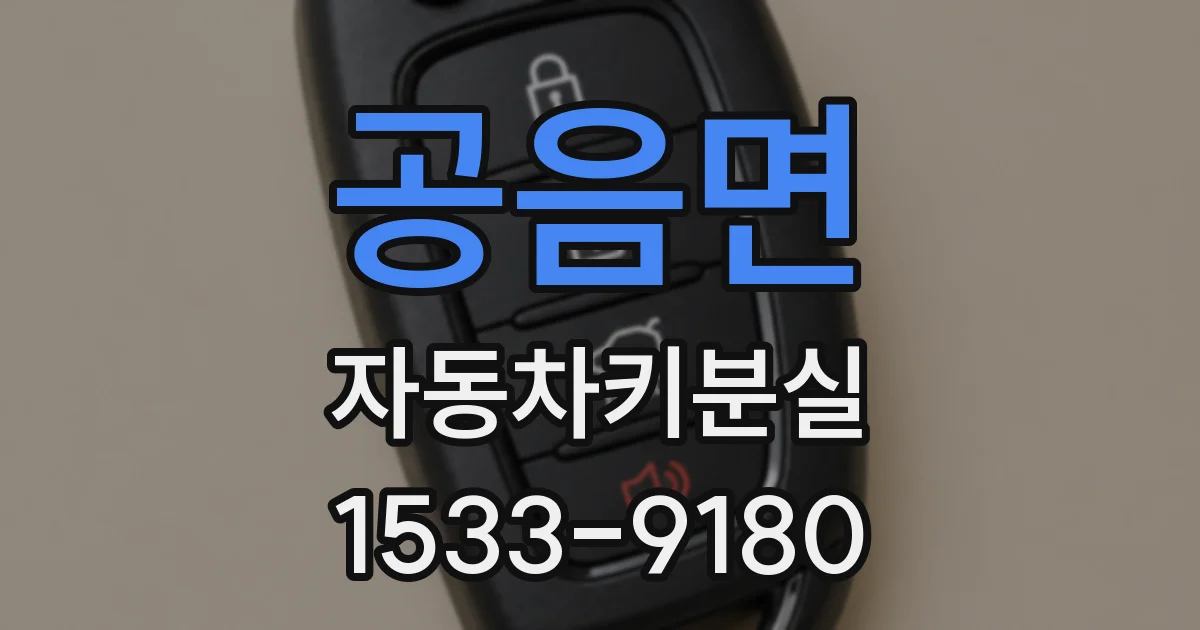 공음면 자동차키분실