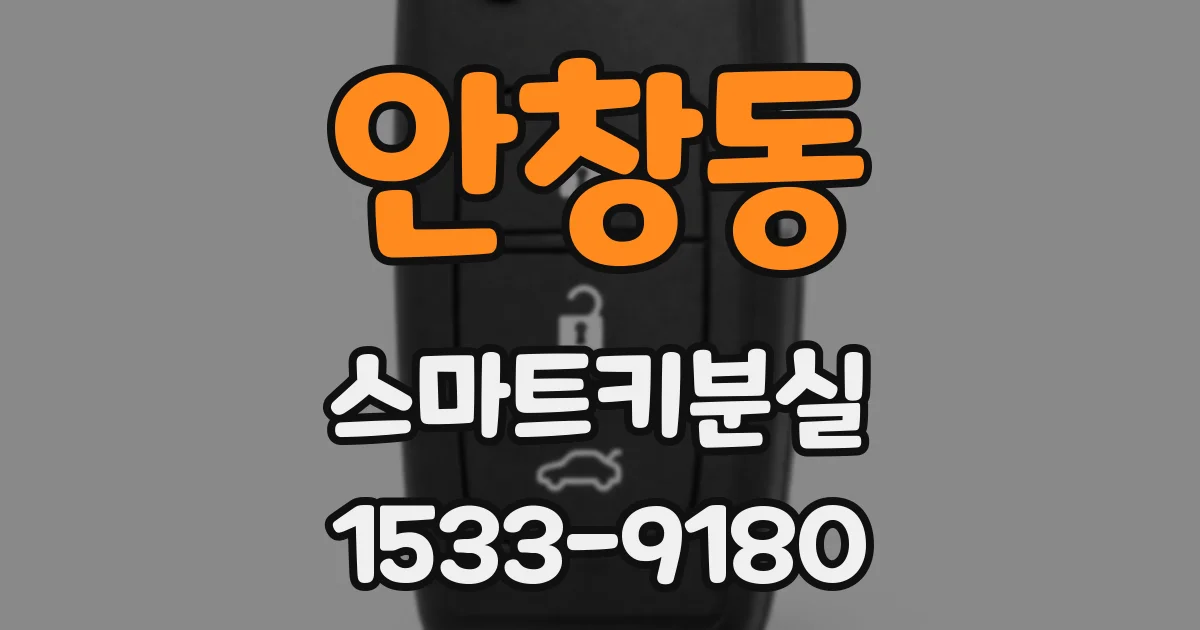 안창동 스마트키분실