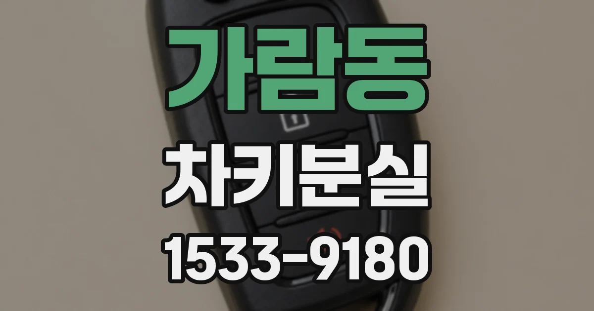 가람동 차키분실