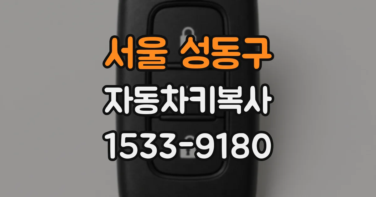 서울 성동구 자동차키복사