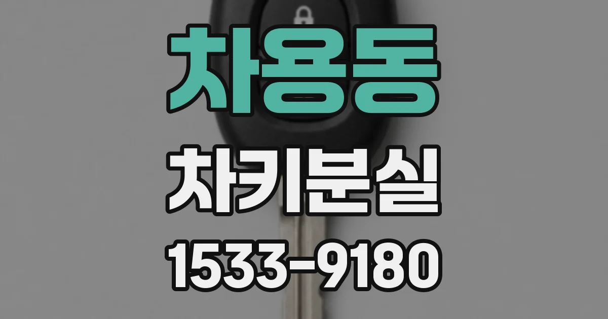 차용동 차키분실