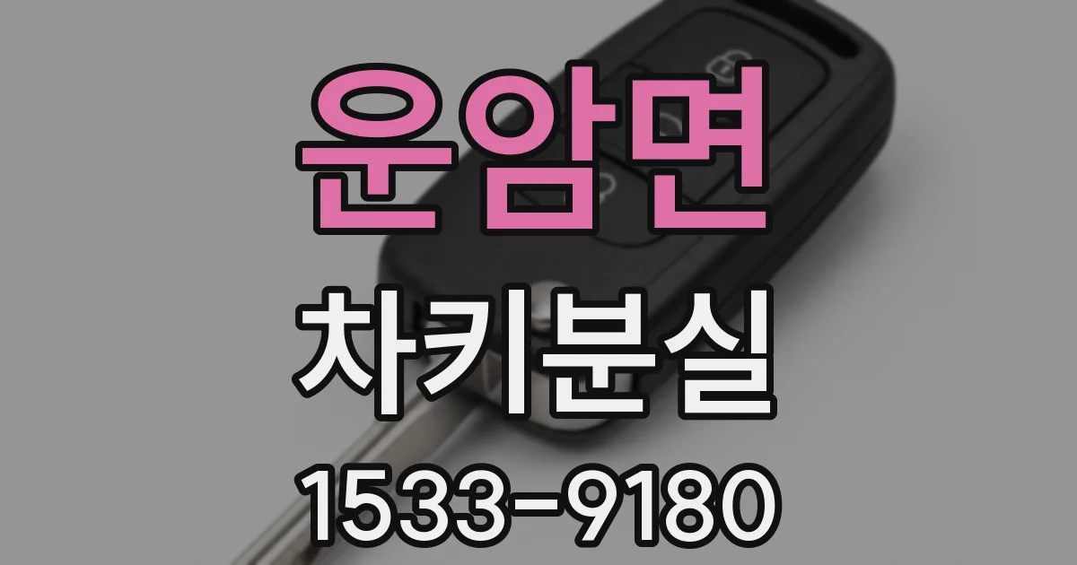 운암면 차키분실