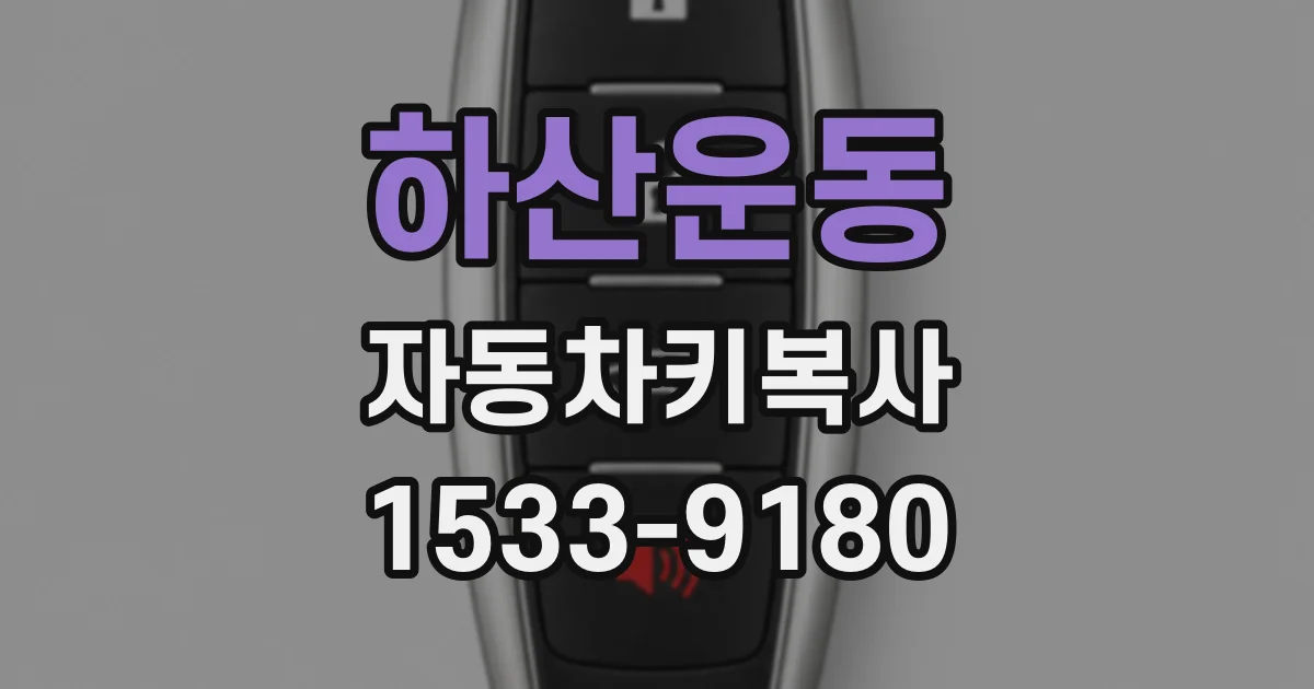하산운동 자동차키복사