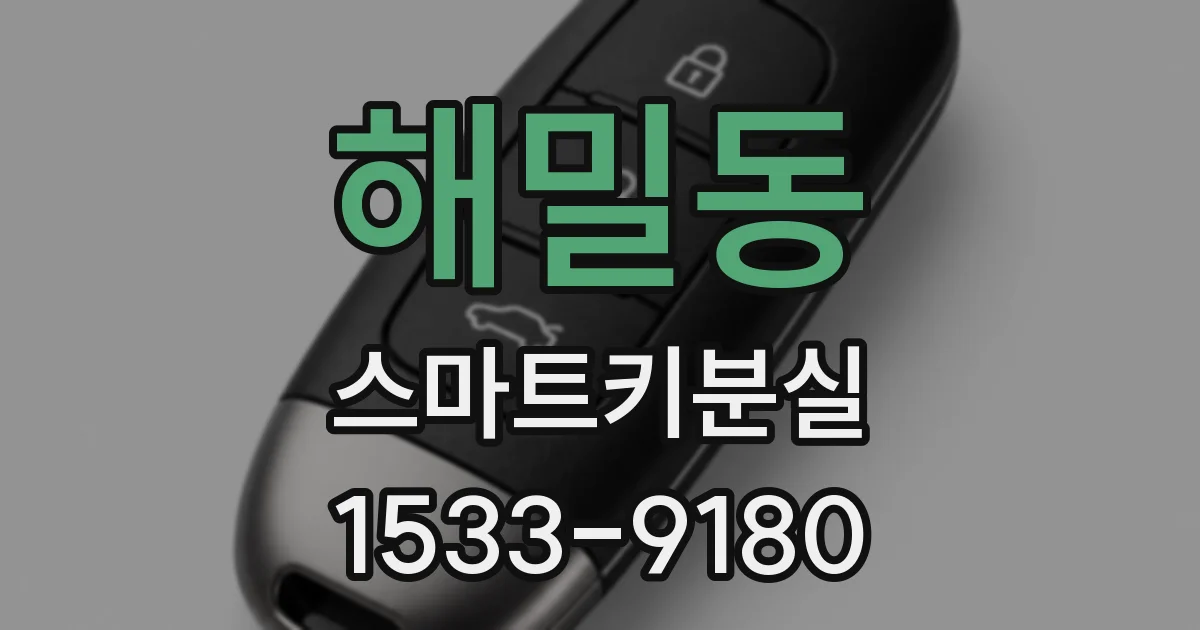 해밀동 스마트키분실