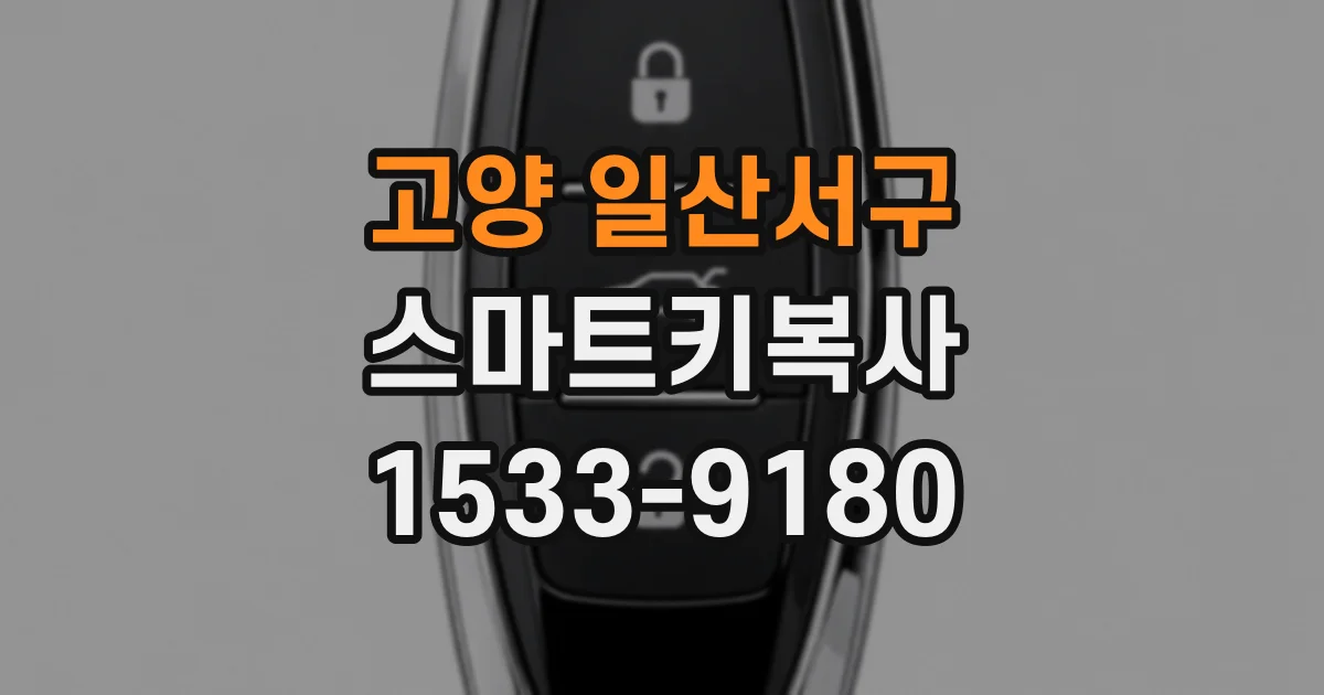 고양 일산서구 스마트키복사