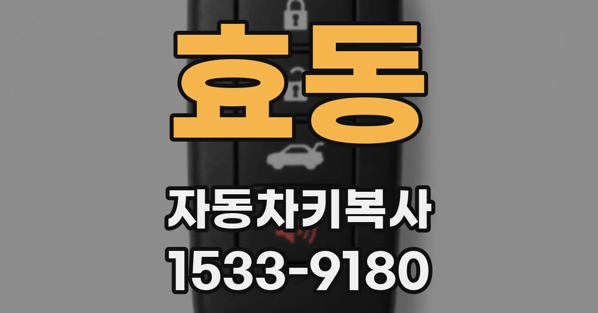 효동 자동차키복사
