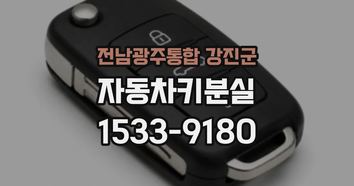 전남광주통합 강진군 자동차키분실