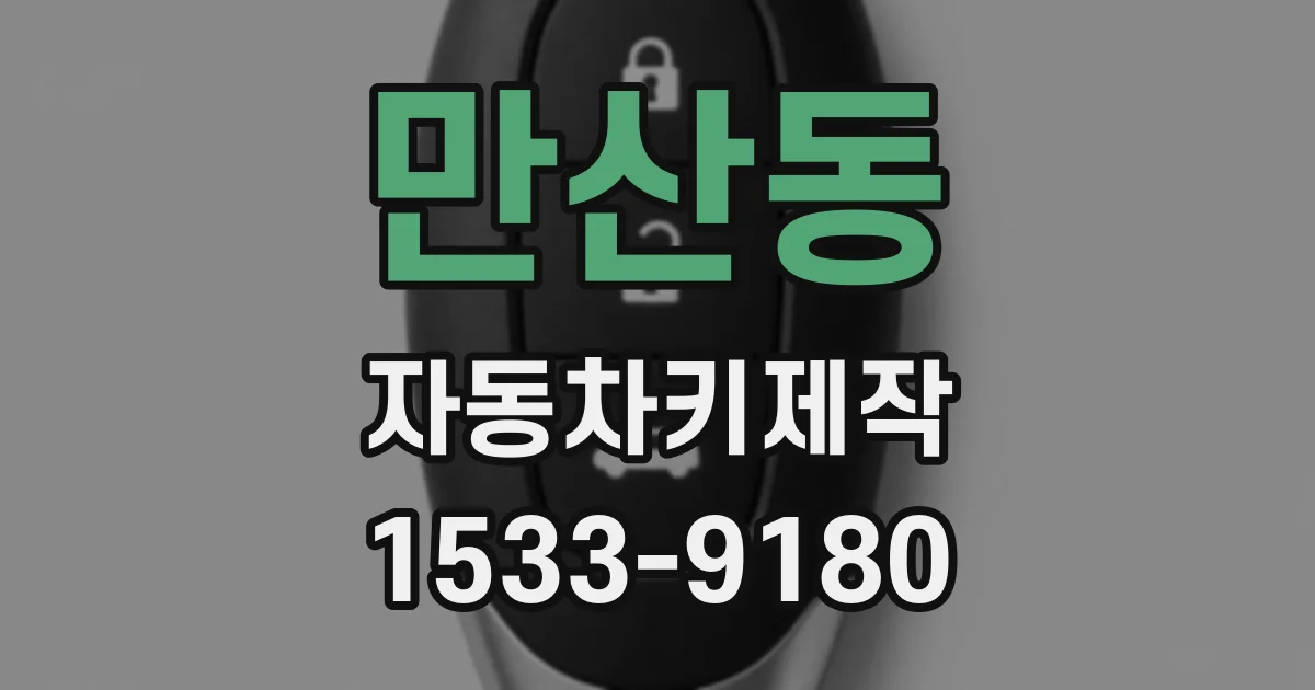 만산동 자동차키제작