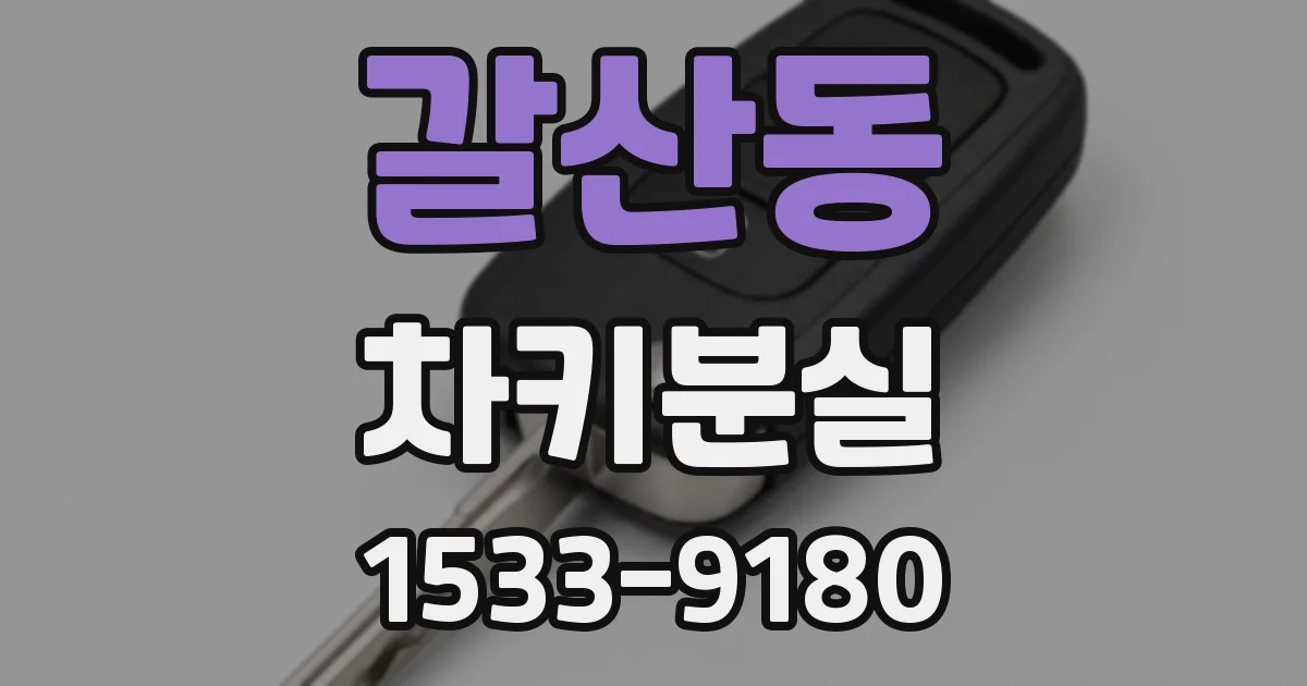 갈산동 차키분실