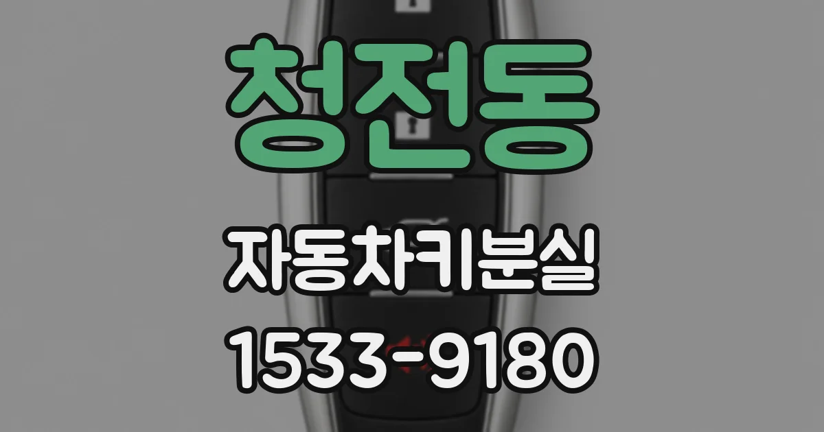 청전동 자동차키분실