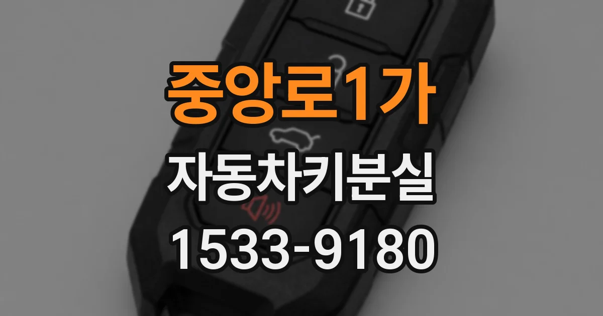 중앙로1가 자동차키분실