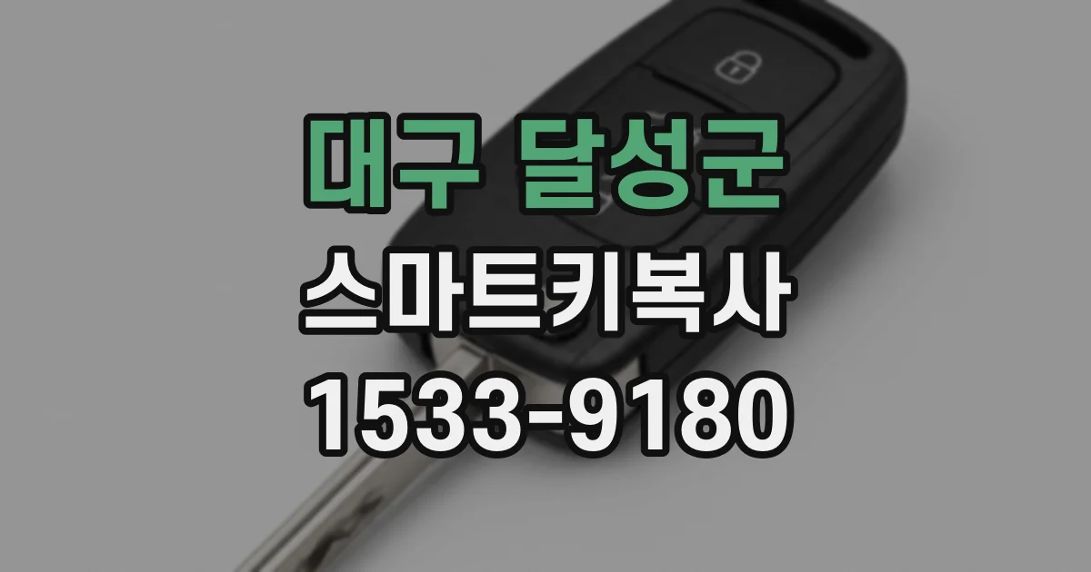대구 달성군 스마트키복사