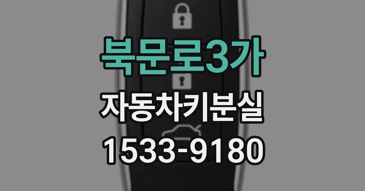 북문로3가 자동차키분실