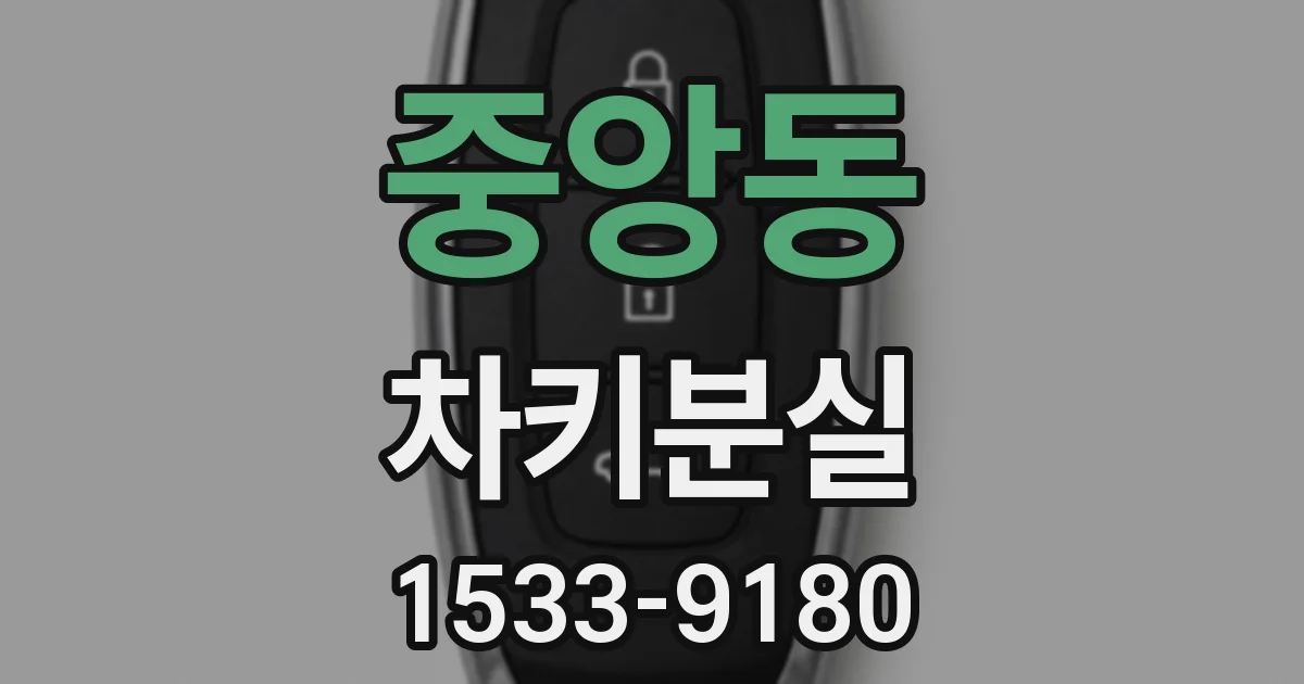 중앙동 차키분실