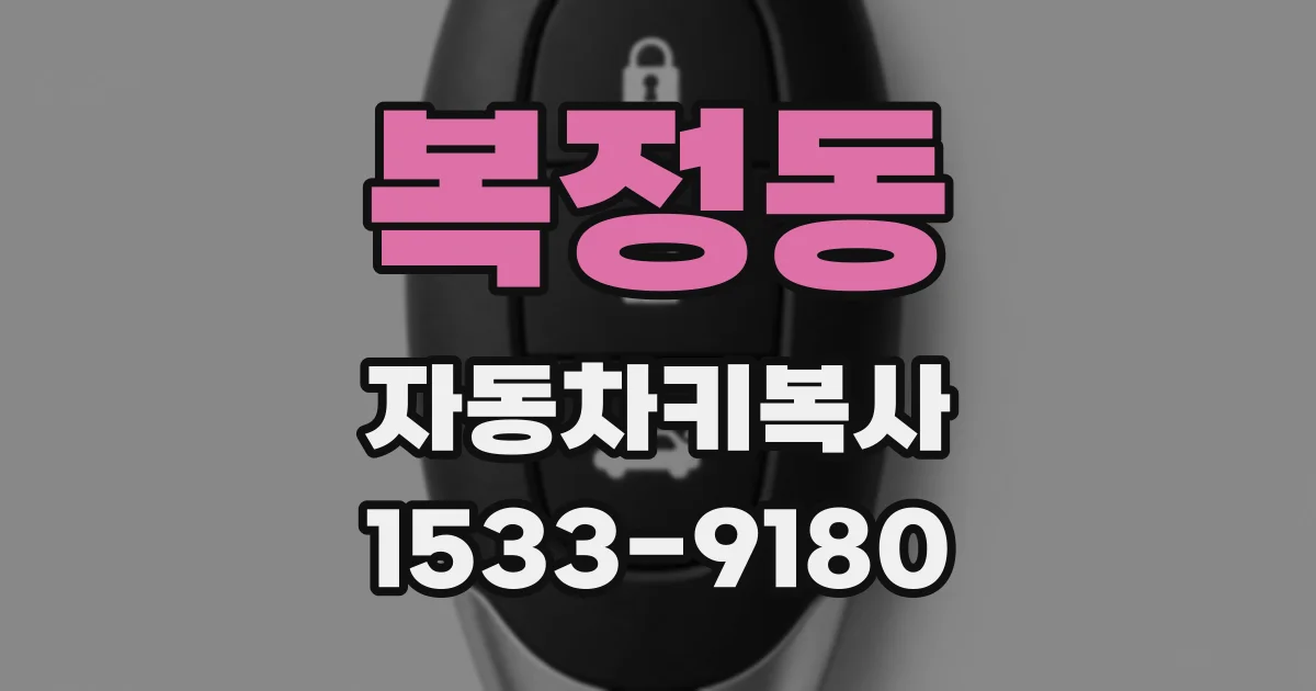 복정동 자동차키복사