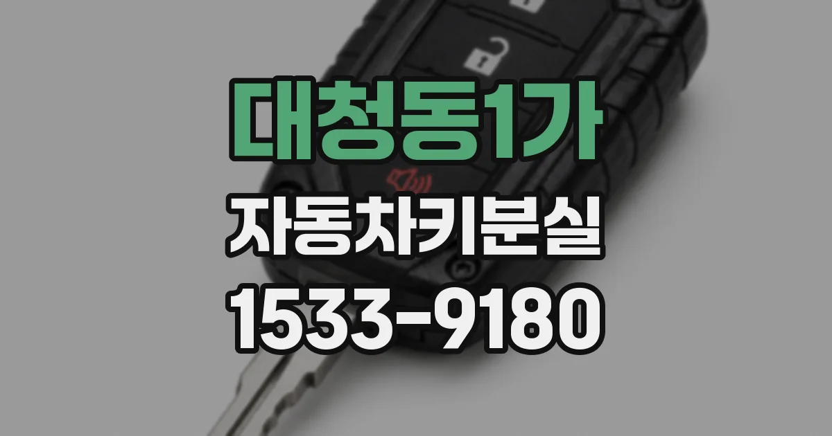 대청동1가 자동차키분실