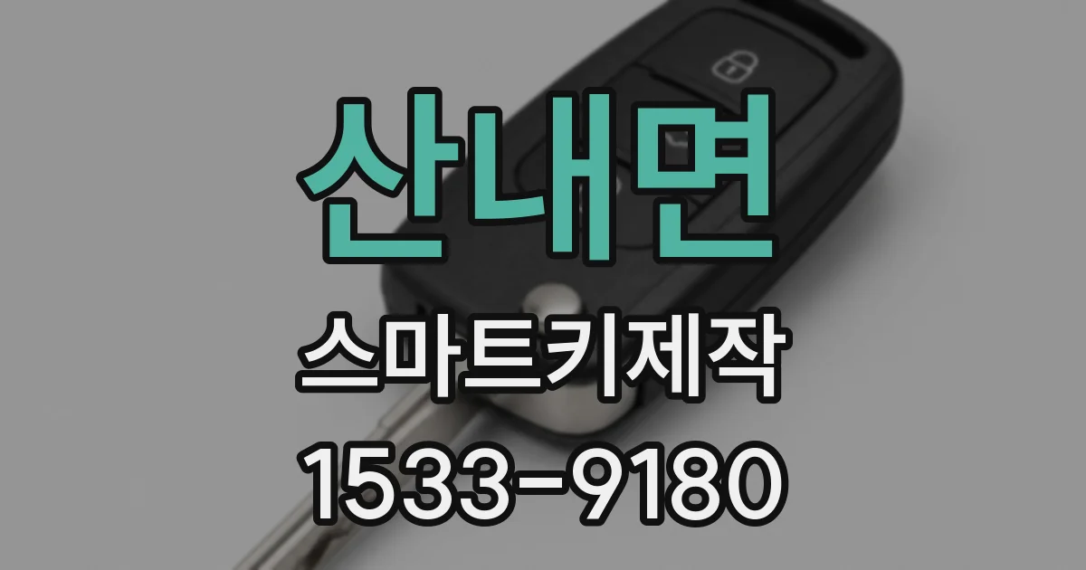산내면 스마트키제작
