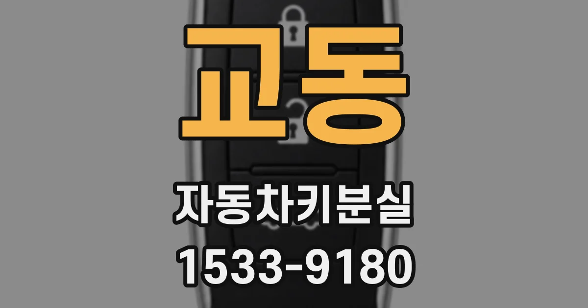교동 자동차키분실