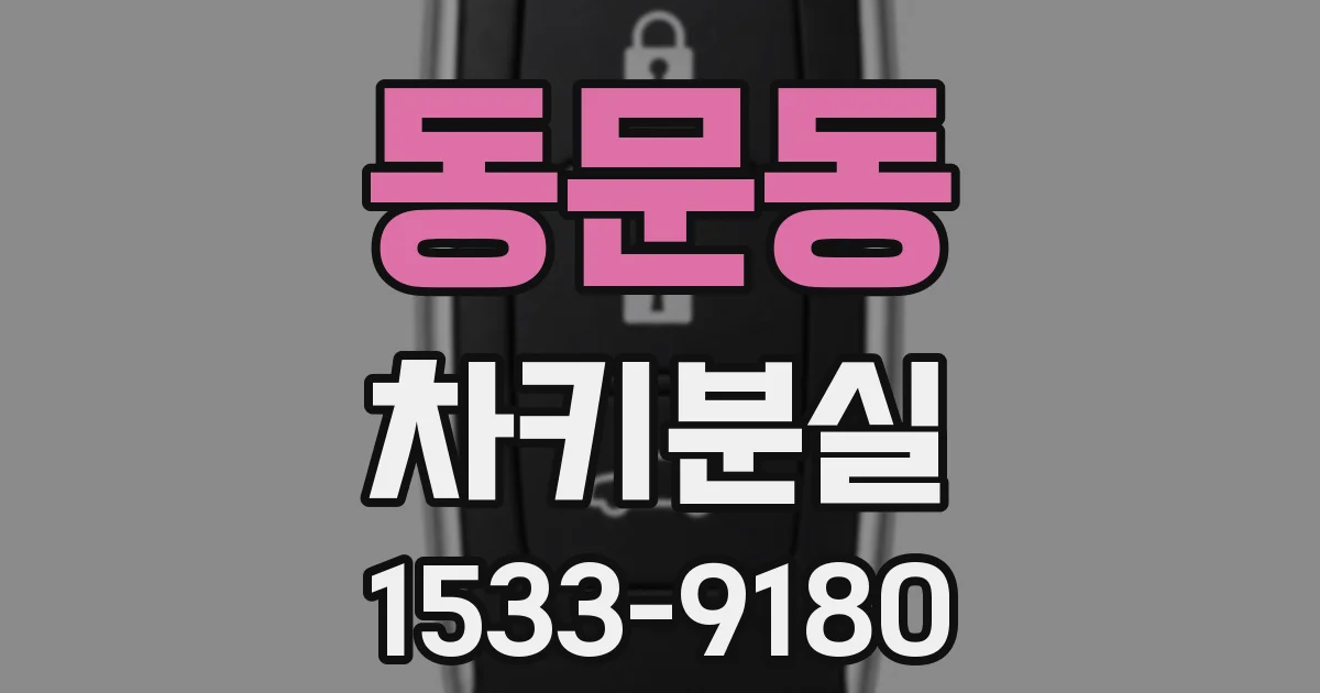 동문동 차키분실
