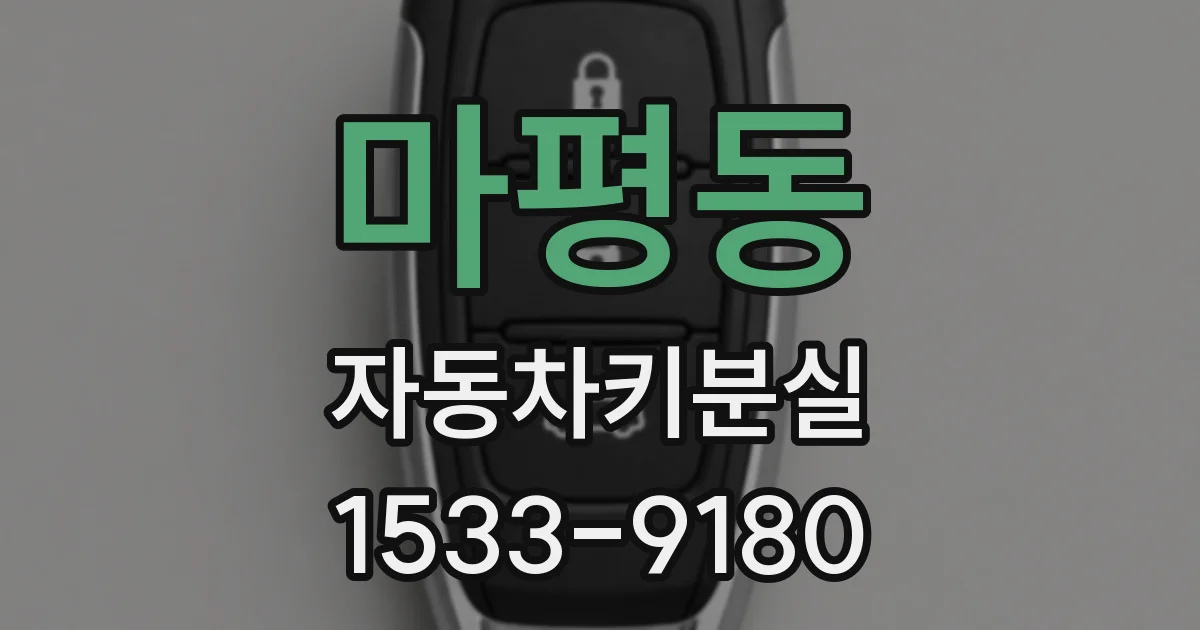 마평동 자동차키분실
