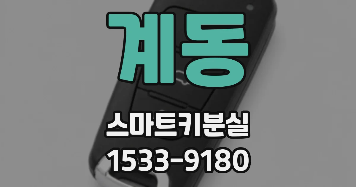 계동 스마트키분실
