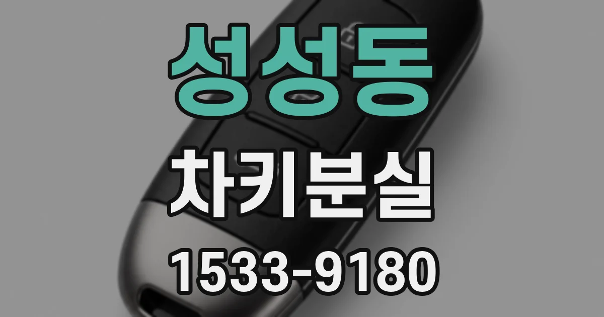 성성동 차키분실