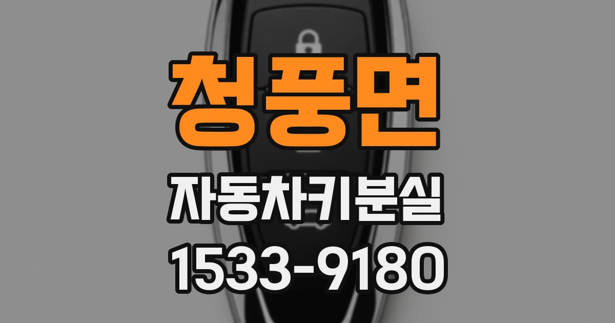 청풍면 자동차키분실