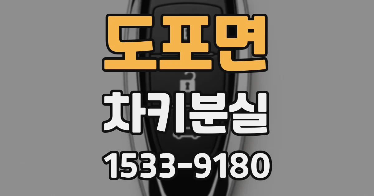 도포면 차키분실