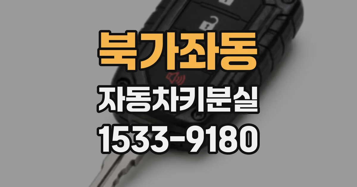 북가좌동 자동차키분실