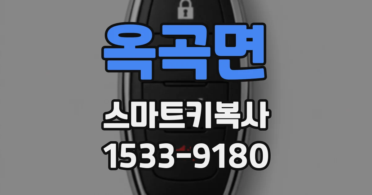 옥곡면 스마트키복사