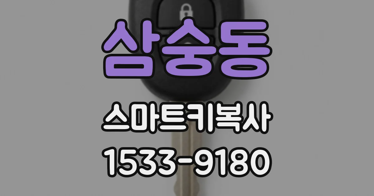 삼숭동 스마트키복사