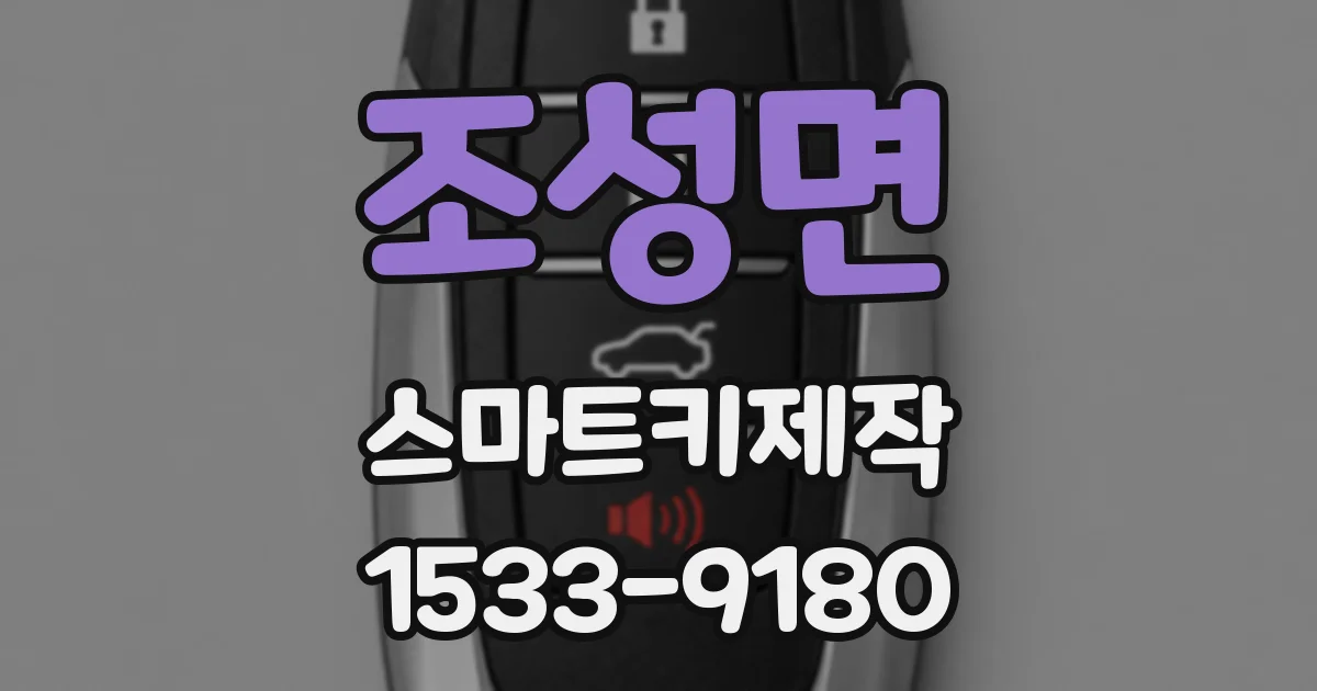 조성면 스마트키제작