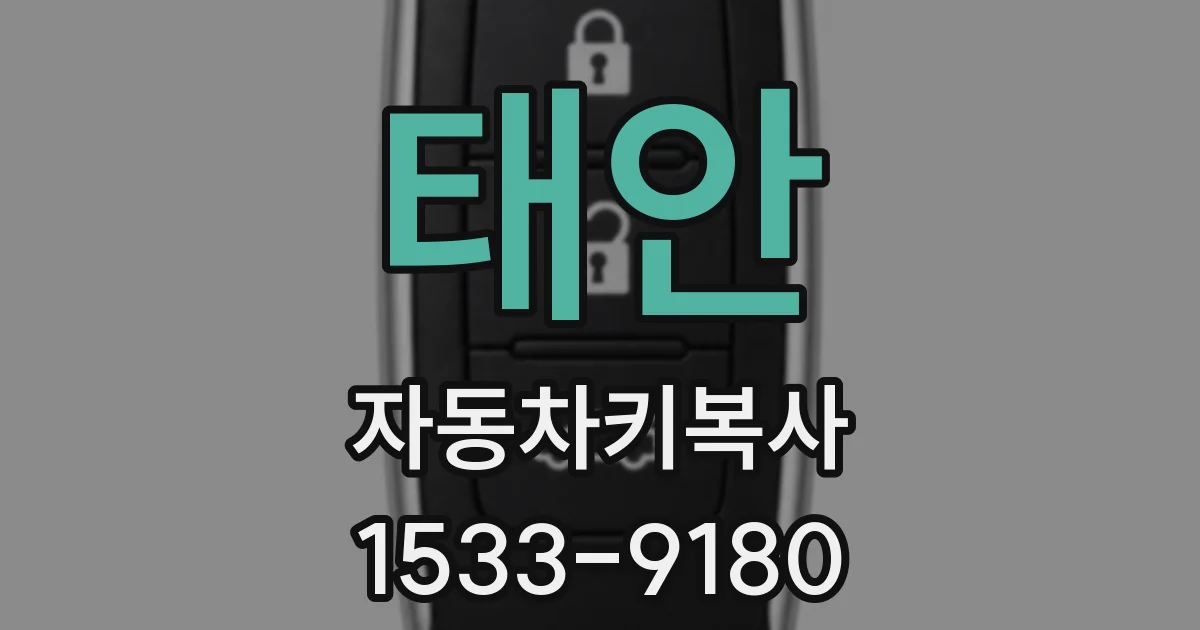태안 자동차키복사