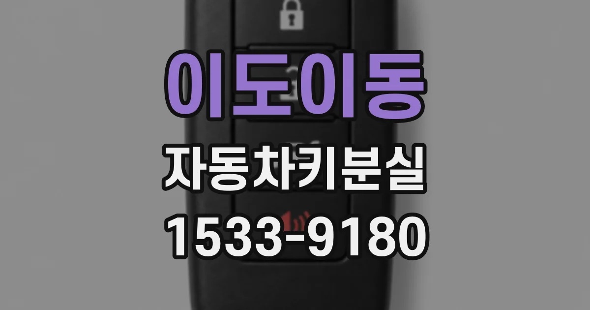 이도이동 자동차키분실