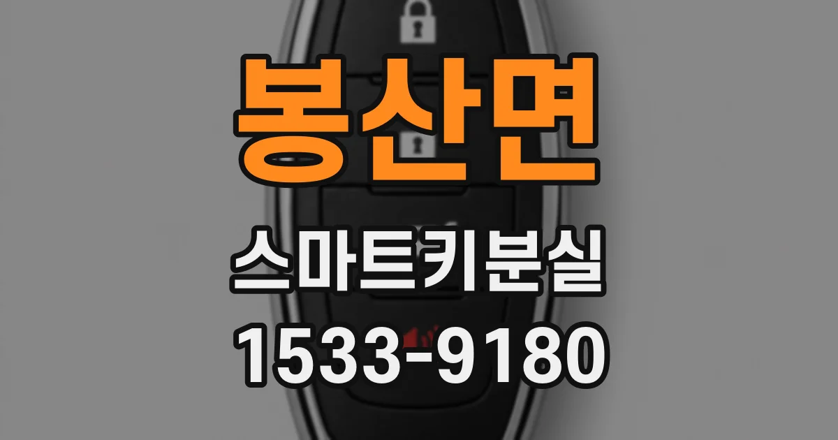 봉산면 스마트키분실